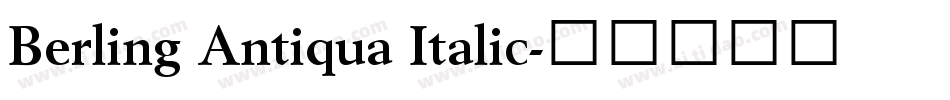 Berling Antiqua Italic字体转换